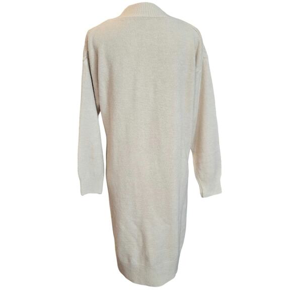 Women's Cream Knit Sweater Dress Sz Onesize / Oversized - Picture 3 of 4